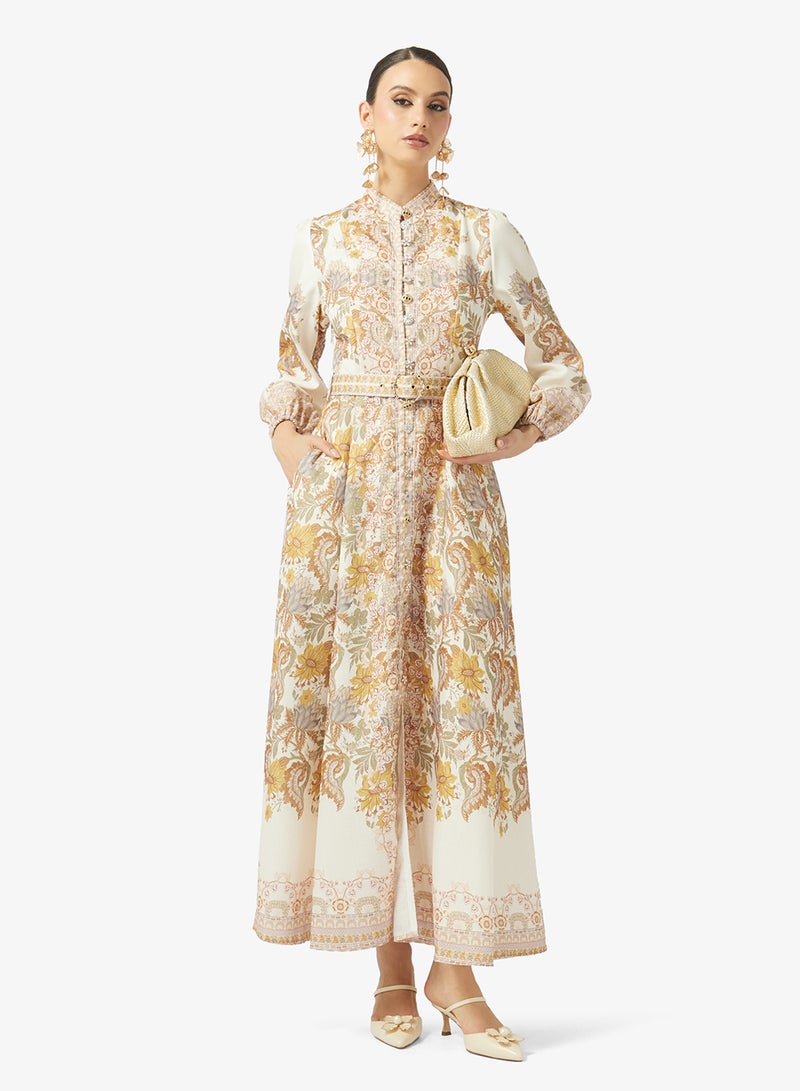 Khizana Abstract Print Dress - Image 4