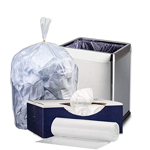 Plasticplace أكياس قمامة بلاستيكية سعة 710 جالون 8 ميكرون شفافة عالية الكثافة 24 × 24 1000 عدّ - Image 2