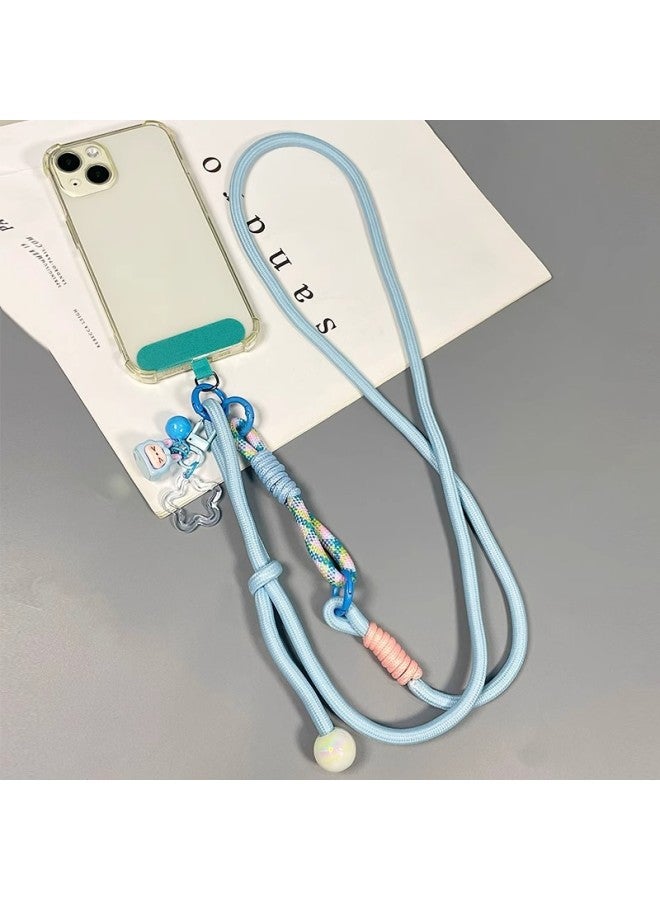 Color‑Block Woven Crossbody Phone Lanyard, Multi‑Functional Adjustable Anti‑Lost Anti‑Drop Long Phone Strap - Image 3