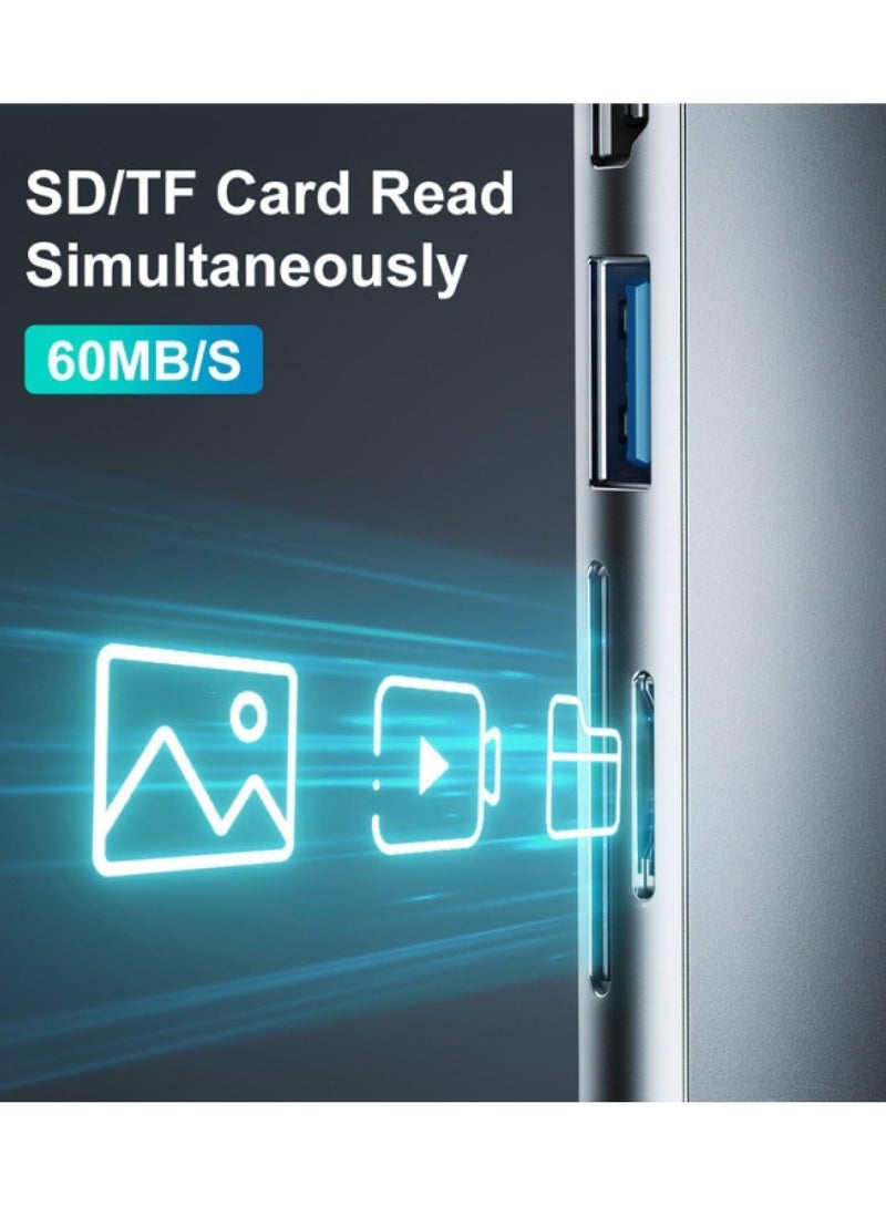 JAJEEK "NEW 8-in-1 USB-C Hub Docking Station – Type-C Hub with HDMI 4K@60Hz, Ethernet & Power Delivery" - Image 3