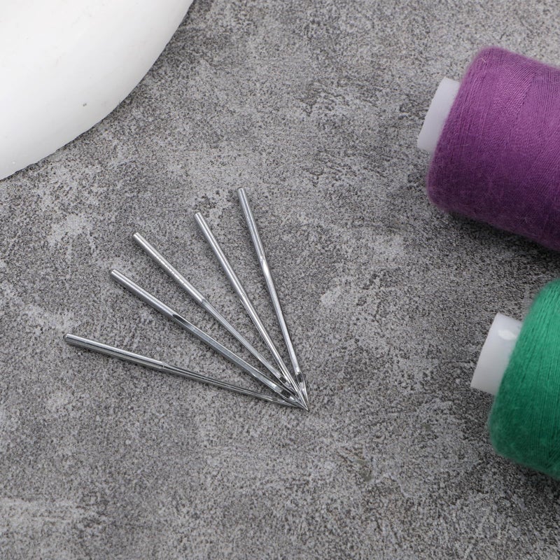 Zyghjort Industrial Sewing Machine Needles, 50 Pcs DBX1 Universal Heavy Duty Leather Sewing Machine Needles Compatible with Kind of Home Sewing Machine, Size 14/90, 16/100, 18/110, 20/125, 22/140 - Image 4