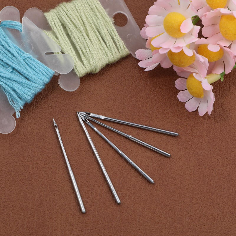 Zyghjort Industrial Sewing Machine Needles, 50 Pcs DBX1 Universal Heavy Duty Leather Sewing Machine Needles Compatible with Kind of Home Sewing Machine, Size 14/90, 16/100, 18/110, 20/125, 22/140 - Image 5