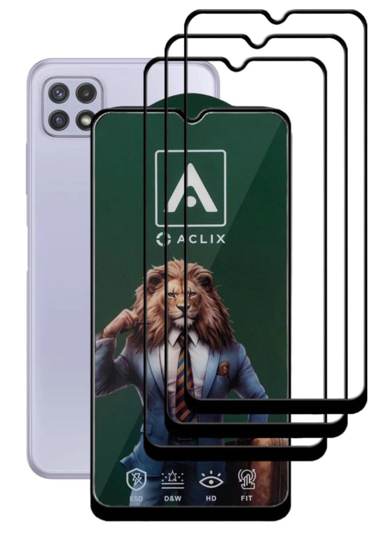 ACLIX 3 Pieces Antistatic ESD Dustproof Premium Quality High Definition Tempered Glass Screen Protector Designed For Samsung Galaxy A22 5G - Image 1