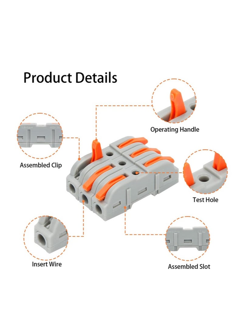 kashemano Quick Lever Wire Connectors 100PC Set Universal Quick Push-in - Image 4