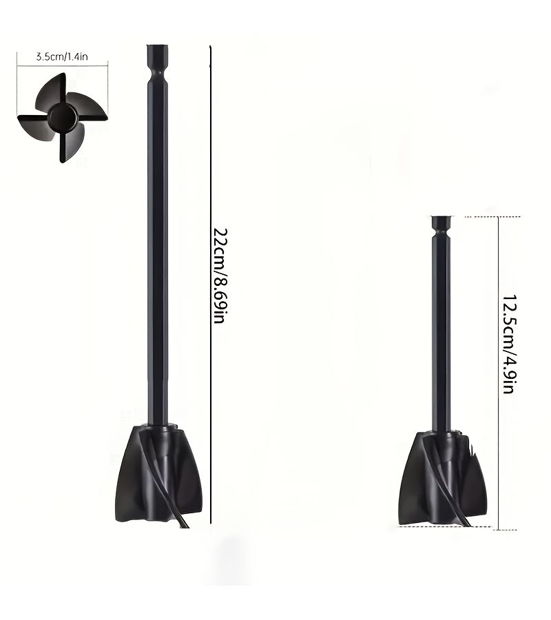 22cm Black Reusable Paint Stirrer for Epoxy Resin Mixing - Image 2