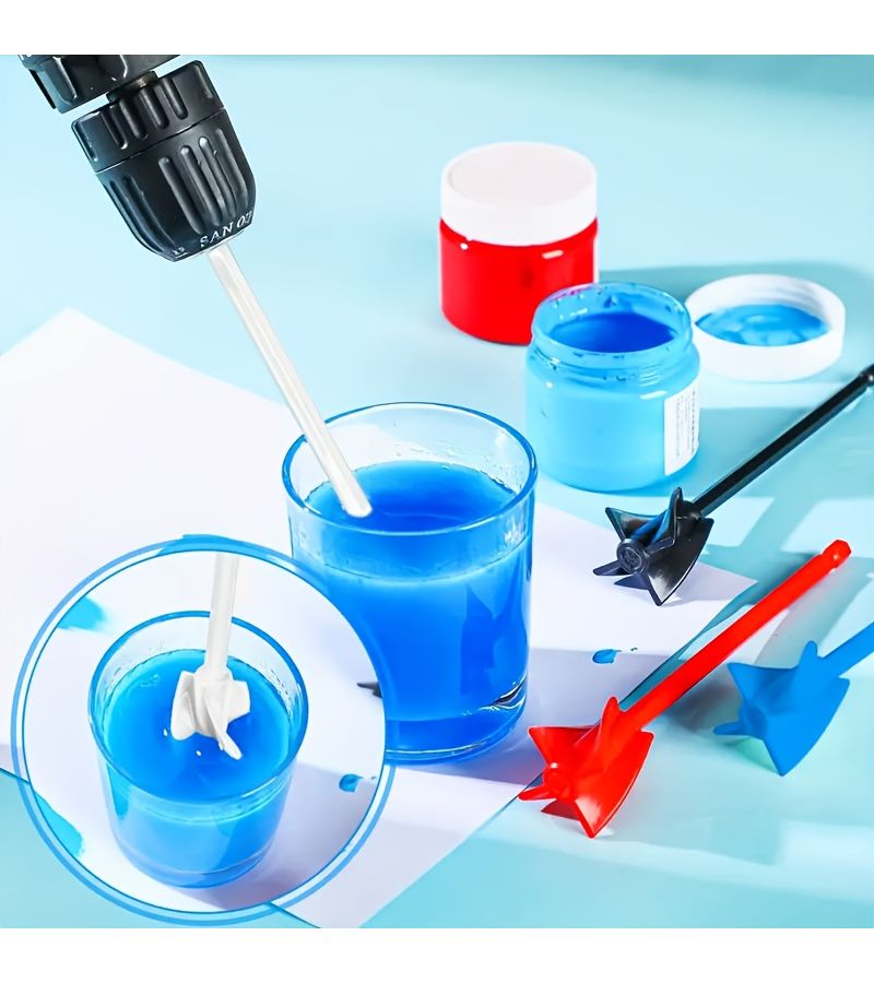 22cm Black Reusable Paint Stirrer for Epoxy Resin Mixing - Image 5