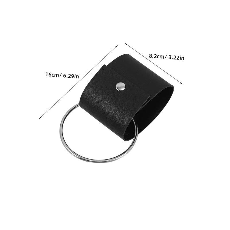 Leather Hook Towel Hooks 4 Pack Scarf Rack Glove Holder Home Travel - Image 3