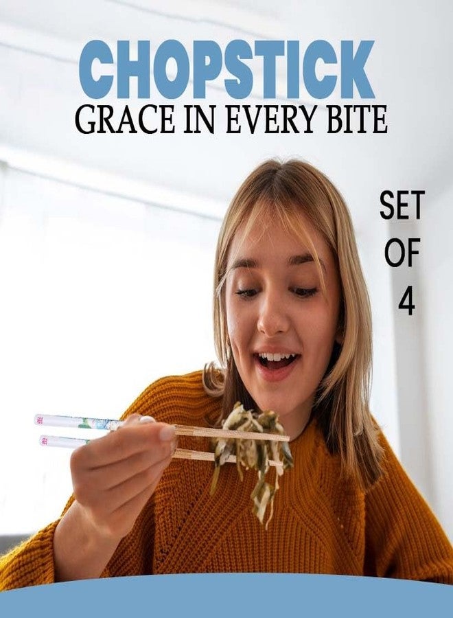Baal Reusable Chopsticks | Eating Non-Slip Chopstick | Beginners Chopsticks, Dishwasher Safe for Sushi, Noodles, Fried Rice (M 4) - Image 4