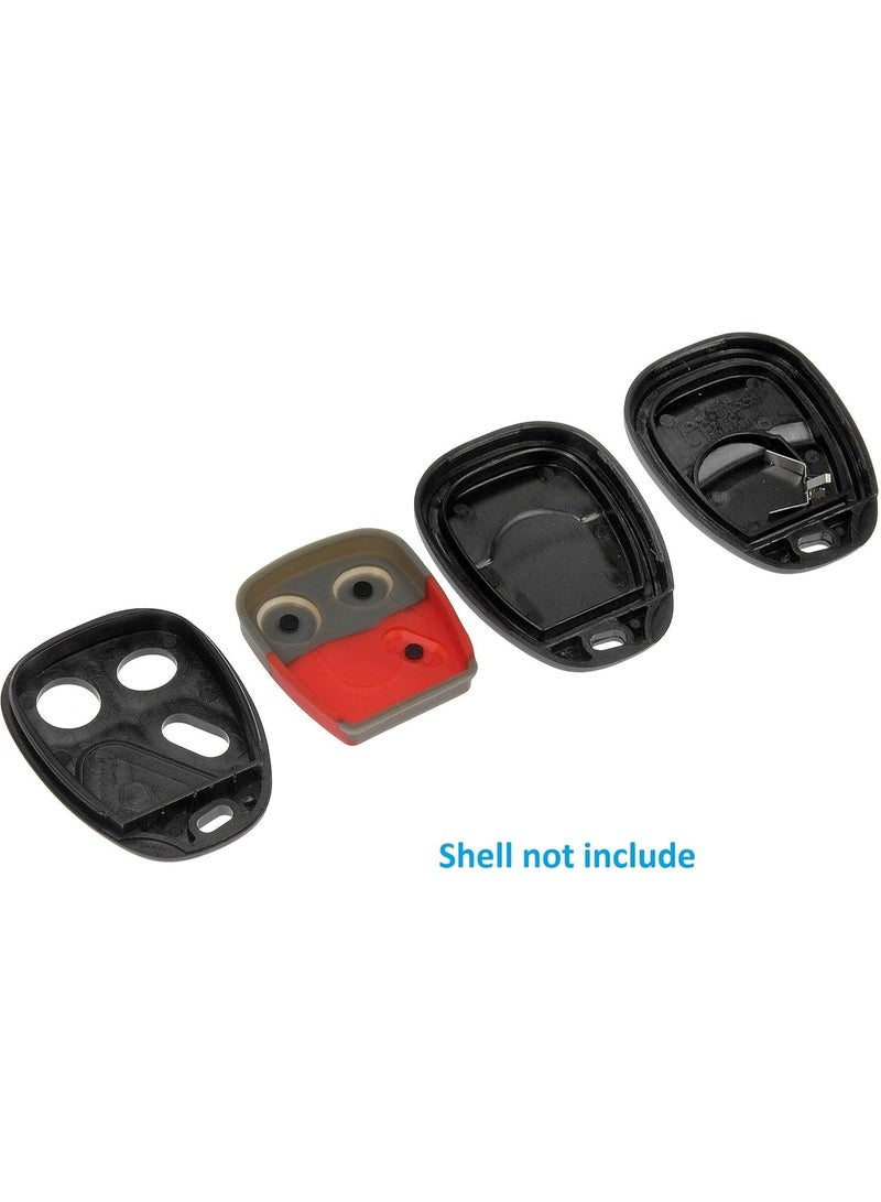 Arooma 3 Buttons Silicone Keyless Entry Remote Replacement Pad for GMC Sierra Yukon Saturn Vue Hummer H2 Chevrolet Avalanche Silverado Classic Body Style Suburban Tahoe Cadillac Escalade Grey/Red - Image 5
