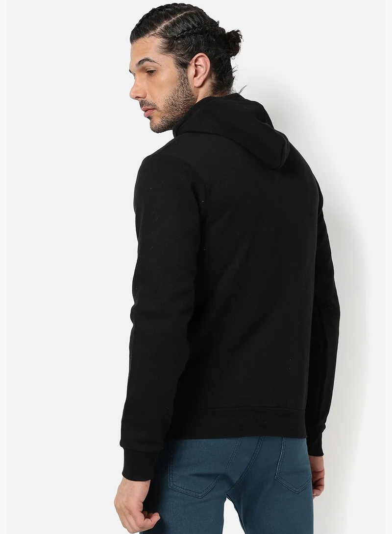 Campus Sutra Front Pocket Printed Hoodie