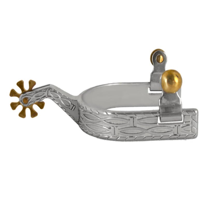 Aime Imports Western SS Barbwire 8pt Mens Spurs