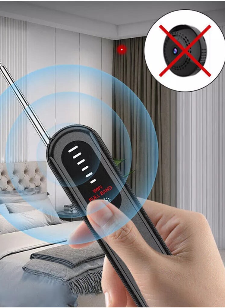 Bug Detector RF Hidden Camera Finder, Anti-Spy Bug Finder, Wireless Signal Detector for GSM GPS Tracker, Camera Listening Devices, Anti-Recording Device for Home Office Travel