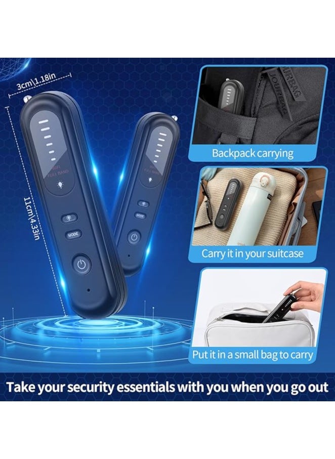 Bug Detector RF Hidden Camera Finder, Anti-Spy Bug Finder, Wireless Signal Detector for GSM GPS Tracker, Camera Listening Devices, Anti-Recording Device for Home Office Travel