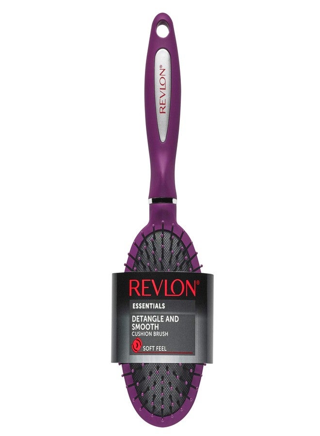 Revlon Detangle & Smooth Berry Cushion Hair Brush - Image 1