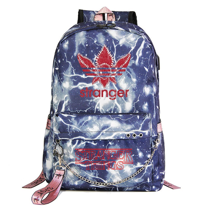 Selling American Tv Series Strange Story Printed Usb Teenage Student Schoolbag Unisex Casual Travel Backpack - Image 3
