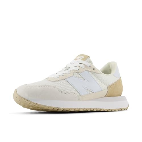 New Balance Women's 237 V1 Sneaker, Sea Salt/Linen/White, 8 - Image 4
