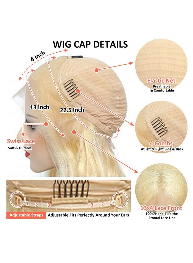 Royal Lady 613 Blonde Short Bob Wig Human Hair 13X4 Hd Lace Front Wigs For Women 150% Density Brazilian Virgin 613 Lace Front Human Hair Straight Bob Wig Pre Plucked With Baby Hair (12 Inch) - Image 5