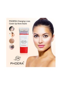 Phoera Liquid Foundation Natural Look 30ML 102 Nude 2 Pack  - Image 2