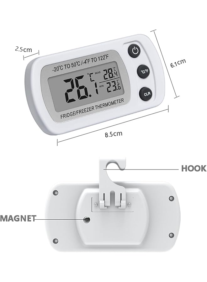erorex Waterproof Refrigerator Fridge Thermometer Digital Freezer Room Thermometer Max Min Record Function Large Lcd Screen And Magnetic Back For Kitchen Home Restaurants - Image 5