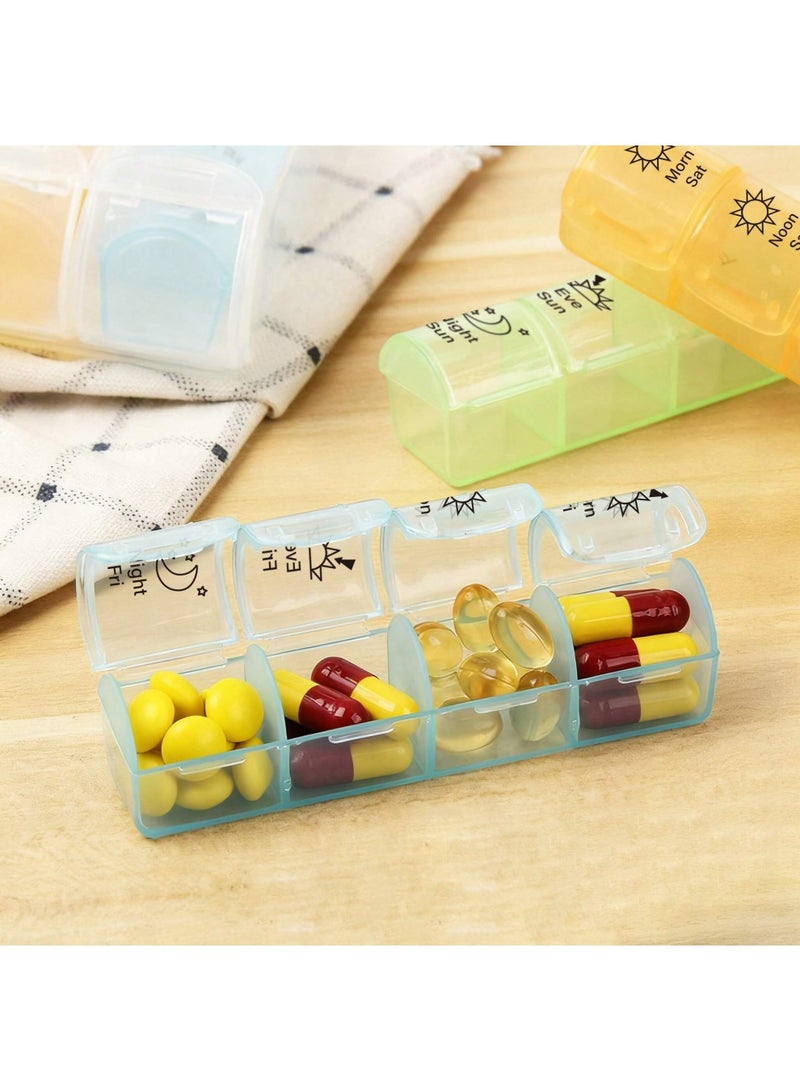 Weekly Pill Organizer 28 Compartments, 7-Day 4-Times-A-Day Pill Box, Moisture-Proof Daily Medicine Case for Vitamins, Supplements & Travel - Image 2