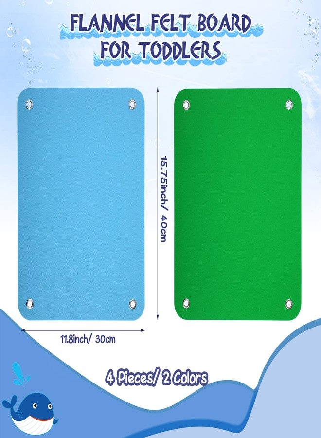 Yunsailing 4 Pieces Felt Board for Toddlers Classroom Flannel Board Stories for Preschool Homeschooling, Kids Felt Story Activity Wall Hanging Children Birthday Gifts, 11.8 x 15.75 Inch, 2 Colors - Image 2