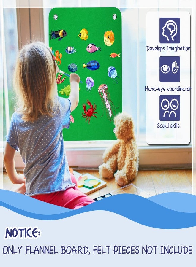 Yunsailing 4 Pieces Felt Board for Toddlers Classroom Flannel Board Stories for Preschool Homeschooling, Kids Felt Story Activity Wall Hanging Children Birthday Gifts, 11.8 x 15.75 Inch, 2 Colors - Image 4