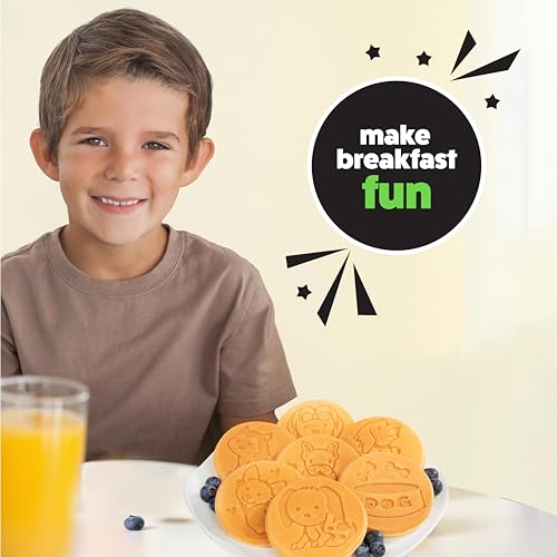 CucinaPro Puppy Friends Mini Pancake Pan- Make 7 Unique Flapjacks- Nonstick Griddle w Long Handle for Breakfast Pup Animal Fun & Easy Cleanup Fun Dog Related Gift for Kids & Adults, Boys Girls, Party Treat - Image 5