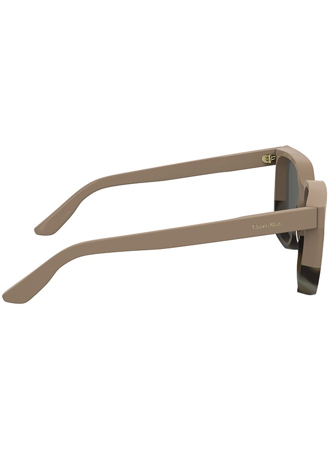 CALVIN KLEIN نظارات شمسية كاملة الإطار من أسيتات كالفن كلاين CK25500S 5716 (602) وردي/قرن الورد - Image 5