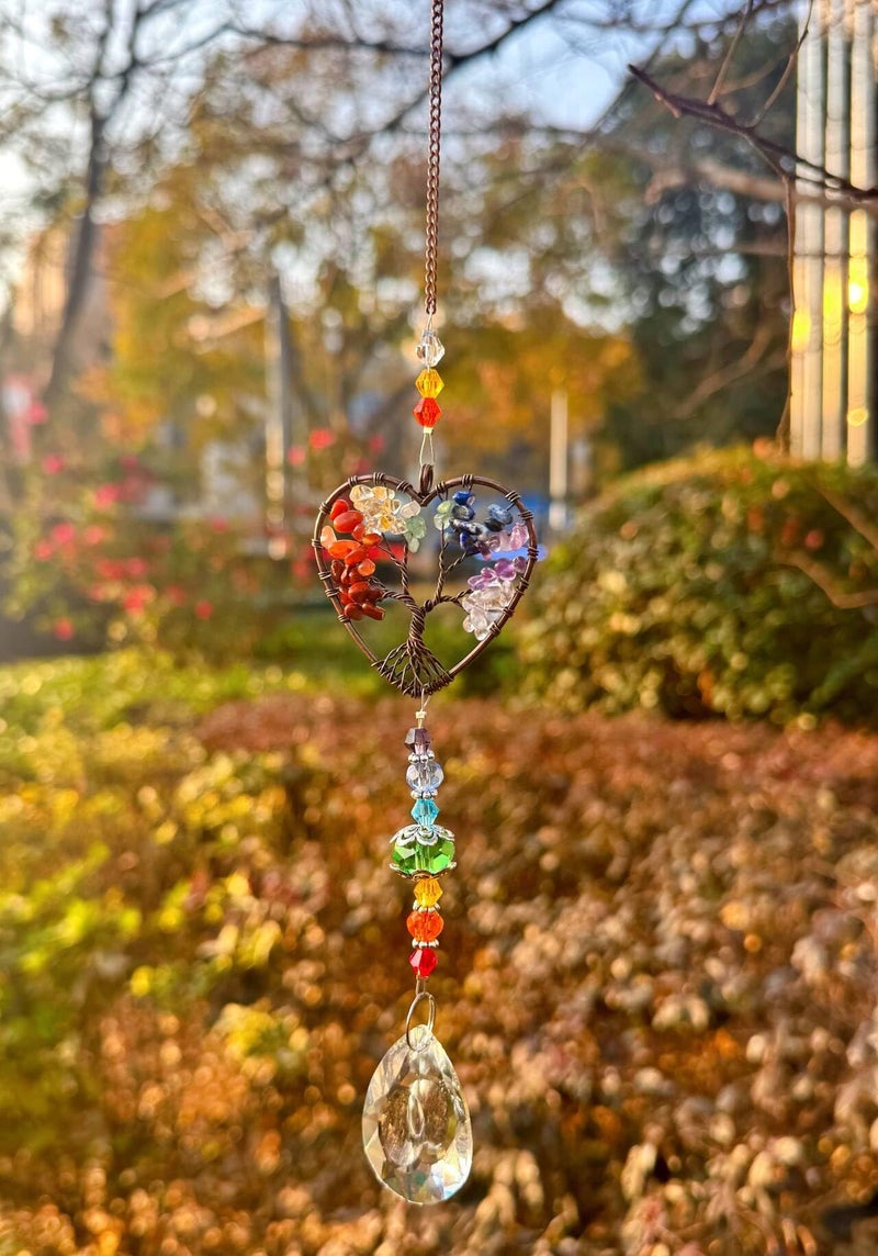Bigbangbang Crystal Suncatchers Hanging Ornaments, Rainbow Maker Sun Catchers Indoor Window Garden Decor Gift Indoor Window Home Car Decor Gift (1, Stone) - Image 4
