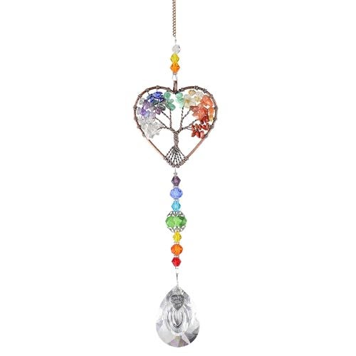 Bigbangbang Crystal Suncatchers Hanging Ornaments, Rainbow Maker Sun Catchers Indoor Window Garden Decor Gift Indoor Window Home Car Decor Gift (1, Stone) - Image 1