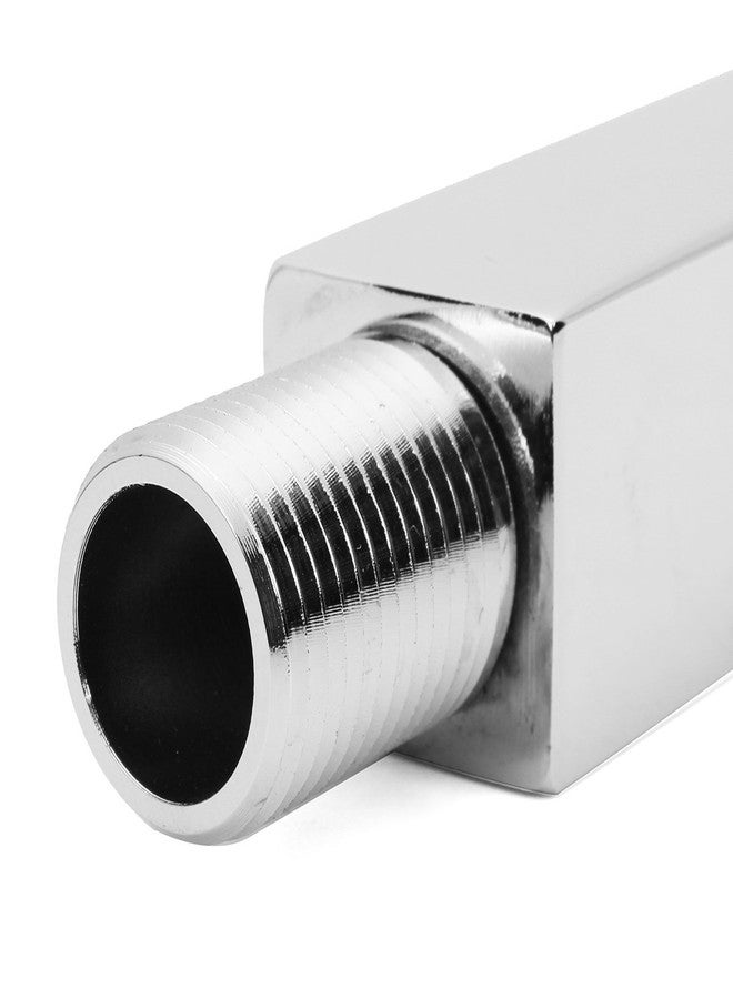 BATH GURU Heavy Duty Stainless Steel Bathroom Shower Arm Chrome Plated Brass Thread Overhead Shower Arm Extension Square (18 INCH) - Image 2