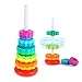 LMTNNB Spinning Stacking Toys Rainbow Tower Kids Stackable Spinning Toy Educational Toy for Toddlers 13 Strong ABS Plastic Color Shape Recognition Builds Sensory Motor Skills - Image 3