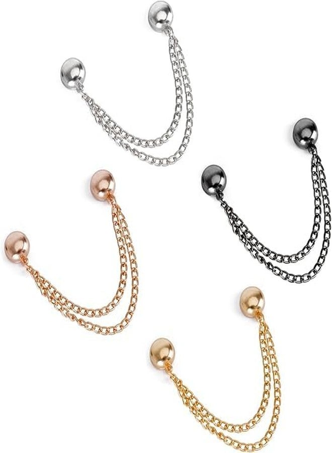 DNESHY Magnetic Clothing Clips, Multi-Function Clothing Clips, Metal Pin Less Brooch Clothes Hijab Magnets Chain Cuff Holder T-Shirt Hems Collar Shirt Trousers, Hats, Headwraps, Hairbands, and More. - Image 1