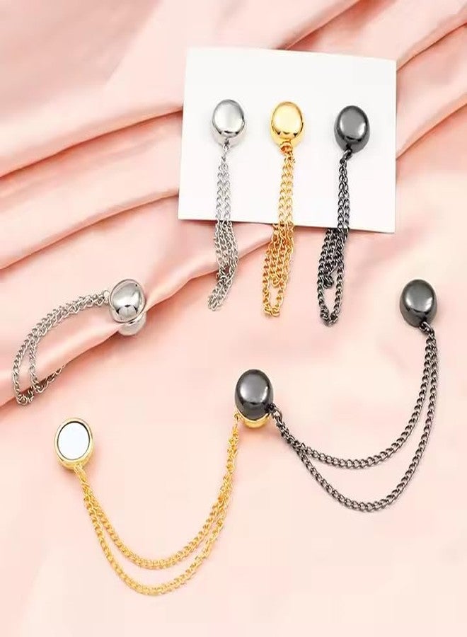 DNESHY Magnetic Clothing Clips, Multi-Function Clothing Clips, Metal Pin Less Brooch Clothes Hijab Magnets Chain Cuff Holder T-Shirt Hems Collar Shirt Trousers, Hats, Headwraps, Hairbands, and More. - Image 3