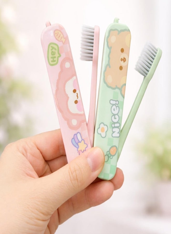 ZQBIEE Foldable Toothbrush for Kids Compact Travel Toothbrush with Portable Kids Tooth Brush for School & Outdoor Use (Pack of 1) (Green) - Image 5