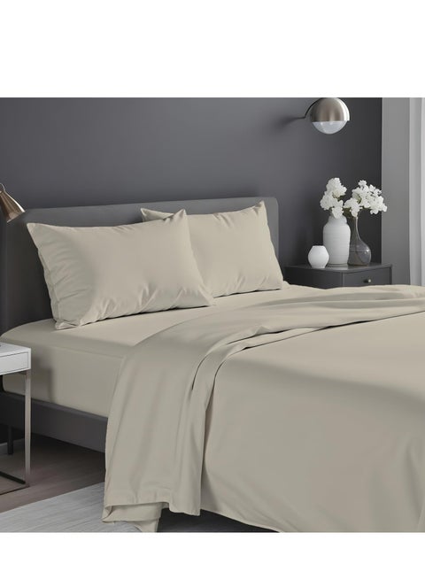 Premium Beige Twin Sheets Set - 1800 TC Series 3 Piece Bed Sheets - Soft Brushed Microfiber Fabric - 16 Inches Deep Pockets Sheets Wrinkle Free & Fade Resistant by Infinitee Xclusives