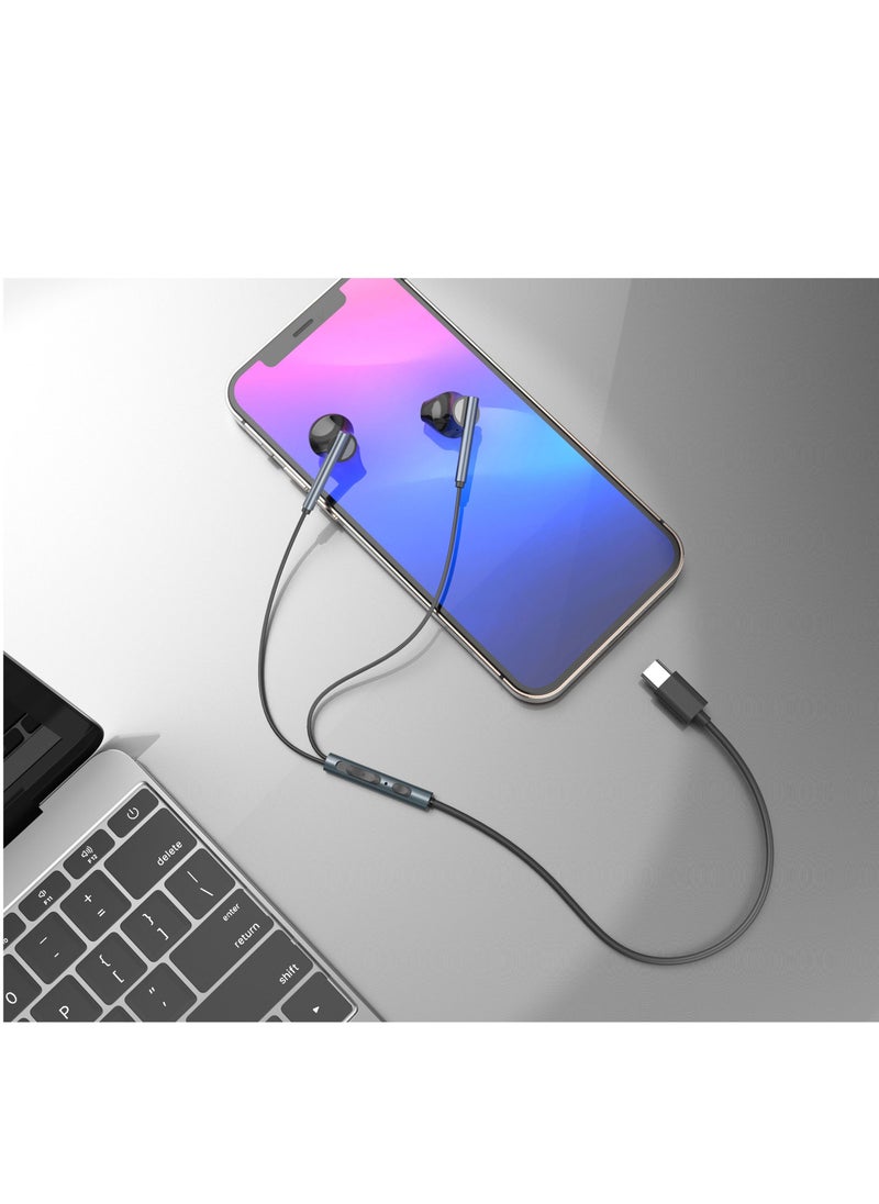 Levore In-ear Headphone Type C Headphones Wired Earphones with Microphone USB-C Earphones Earbuds Sound Noise Isolating Compatible with New iPad mini 6, iPad Pro, Galaxy S20 S20+ S20 Ultra,iPad Air 5