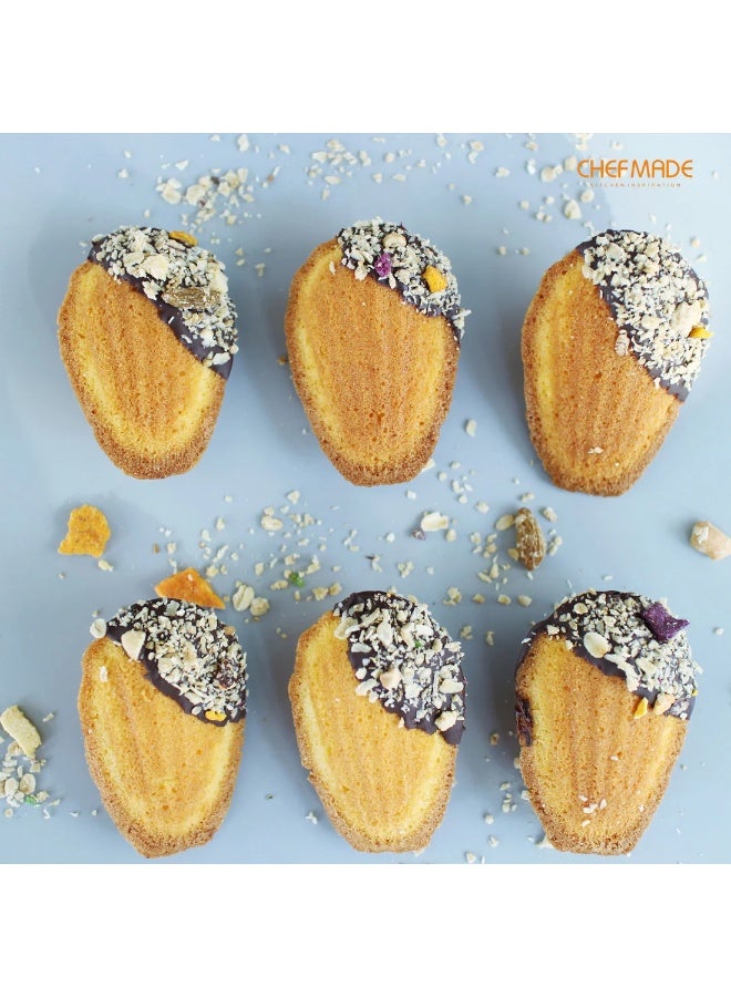 شيف ميد صينية مادلين غير لاصقة 6 قوالب توزيع حرارة متوازن لنتائج مثالية – قالب خبز قوي وسهل التنظيف لتحضير المادلين والكعكات الصغيرة – موديل WK9029 - Image 5