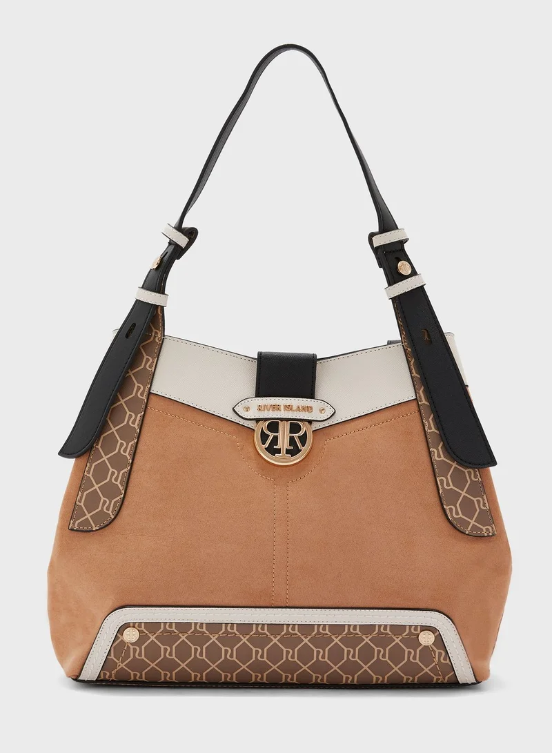 RIVER ISLAND Triple Compartment Hobo
