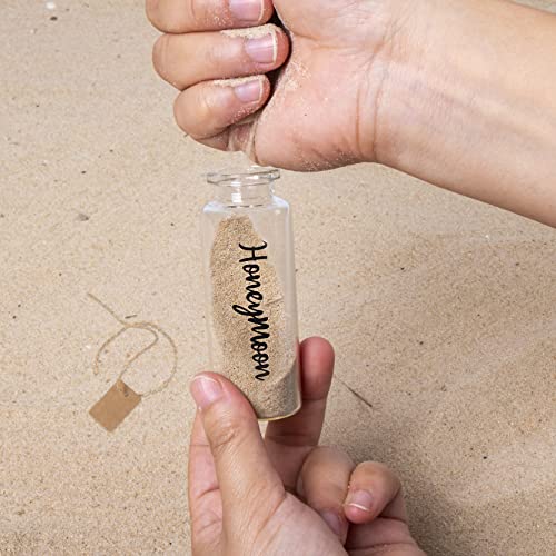 TUNGURIS Honeymoon Sand Keepsake Jar, Bridal Shower, Wedding, Engagement, Honeymoon, Travel Gift for Couples, Newlywed, Fiance(Gift Box Includes) - 40ml Cylindrical Shape Glass - Image 3