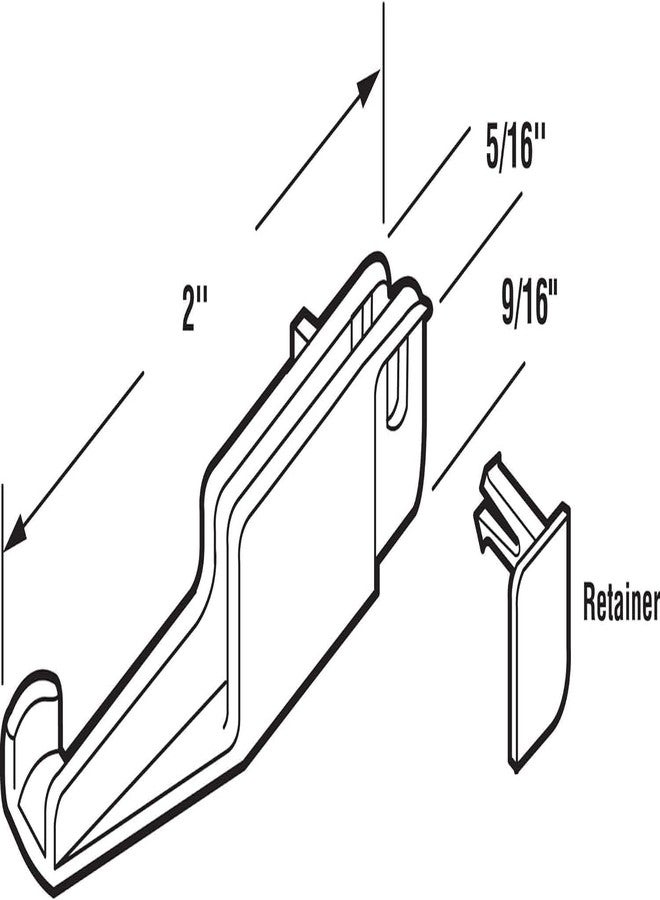 TechnologyLK Sliding Shower Door Bottom Guide for Kinkead and Sterling Shower Doors - Package - Image 3