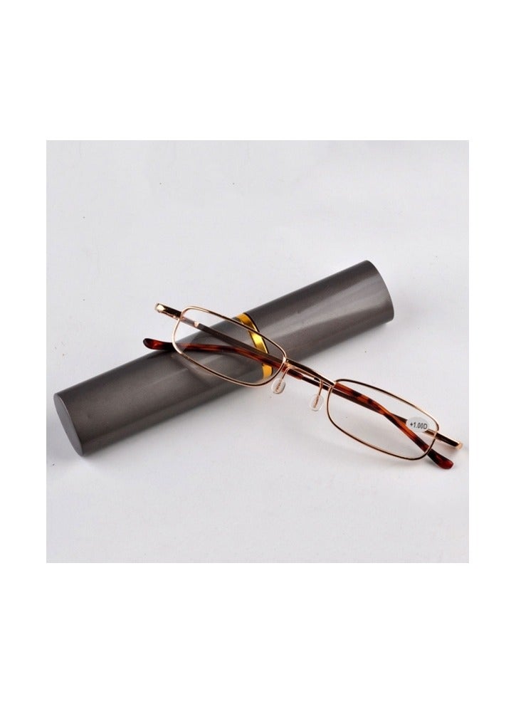 Resin Lens Reading Glasses With Tube Case - Image 3