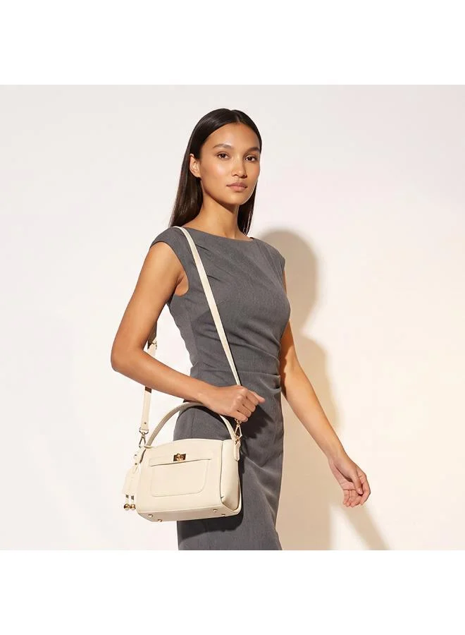 Sasha Sasha Textured Crossbody Bag with Zip Closure