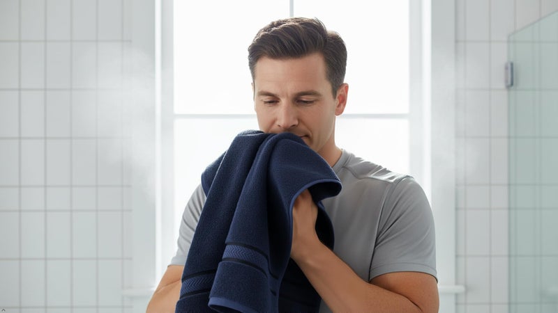 CRAFTBERRY Luxury Cotton Bath Towel Set - 6 Piece, Navy Blue, Solid, Heavy Weight, 100% Cotton, Machine Washable - Image 5