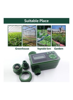 NIBEMINENT LCD Screen Auto Water Saving Irrigation Control Timer Green/Grey  - Image 2
