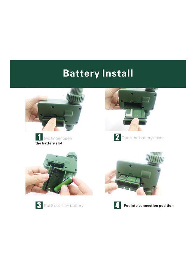 NIBEMINENT - LCD Screen Auto Water Saving Irrigation Control Timer Green/Grey - Image 1
