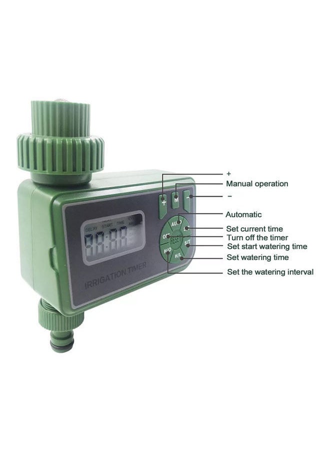 NIBEMINENT - LCD Screen Auto Water Saving Irrigation Control Timer Green/Grey - Image 1