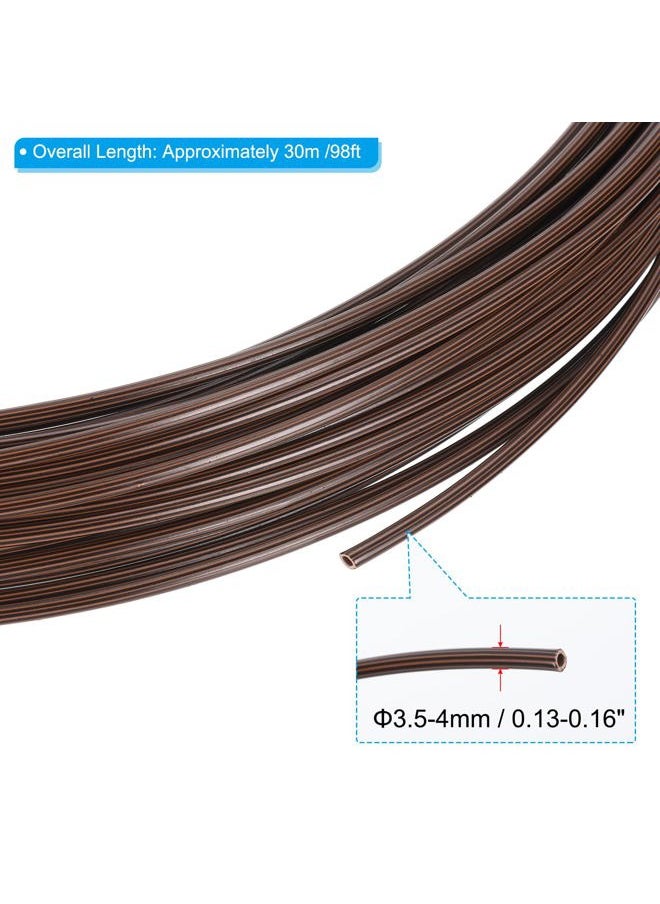 PATIKIL - Wicker Repair Kit, Round Synthetic Fix Kit Vinyl Plastic Rattan Replacement for Garden Furniture Rattan Chair Sofa Couch Basket 0.55 LB, Black Brown - Image 1