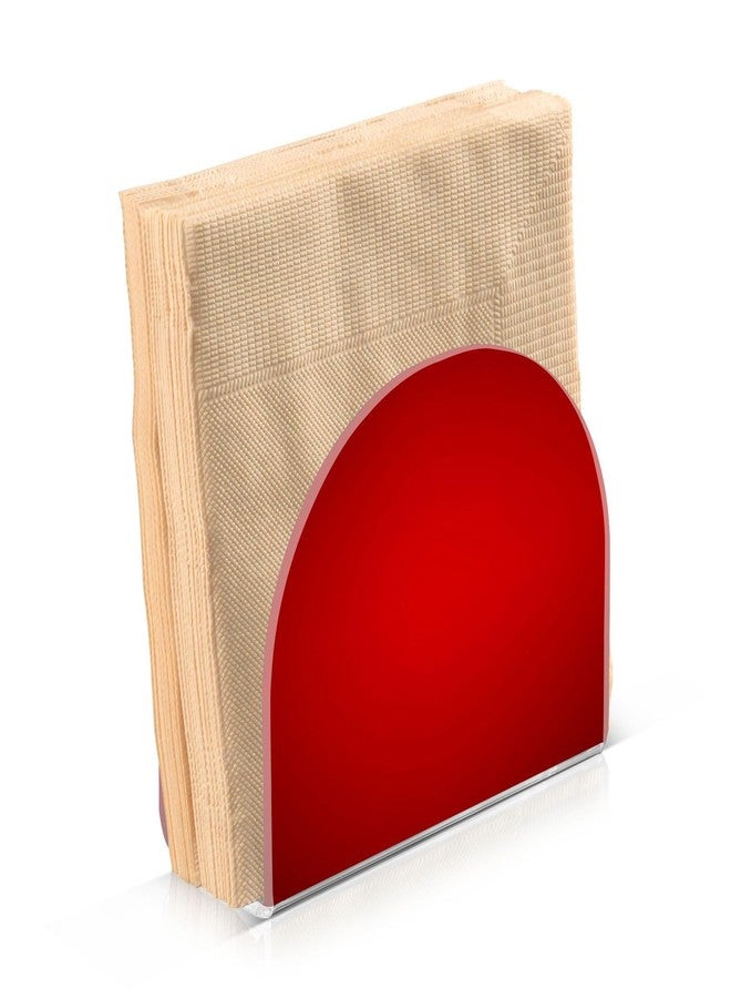 WELLDAY Napkin Holder, Plain Red Solid Color Napkin Holder for Table Standing Napkin Holders for Table, Kitchen & Dining Room Decor - Image 2