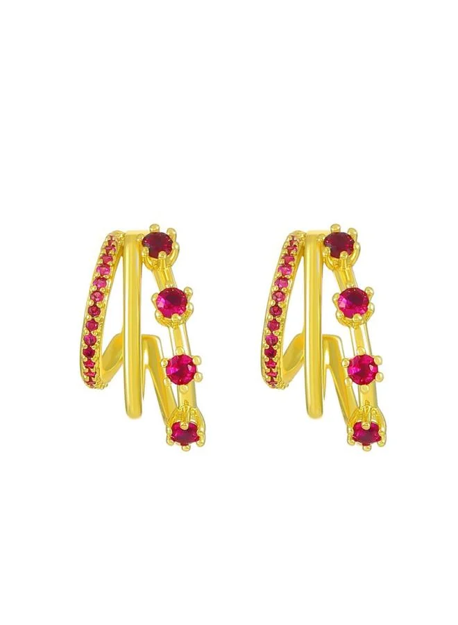 Take Two  Multi-Turn Inlaid Zirconia Earrings for Women | Best Price UAE